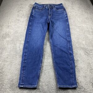 American Eagle Stretch Mom Jeans Womens 4 Regular Blue Medium Wash Mid Rise